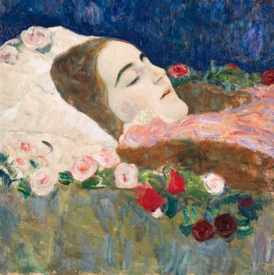 Frøken Ria Munk på sit Dødsleje; Fraulein Ria Munk på sit dødsleje, c.1910 af Gustav Klimt