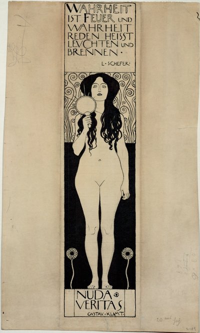 Nuda Veritas, studie til et senere oliemaleri af Gustav Klimt