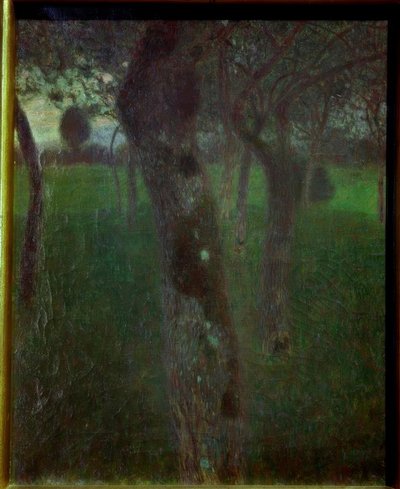 Orchard om aftenen (Orchard om aftenen) af Gustav Klimt