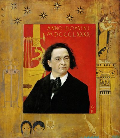 Portræt af Joseph Pembaur, pianisten og komponisten, 1890 af Gustav Klimt