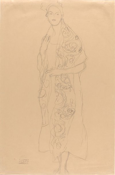 Portræt af en kvinde af Gustav Klimt