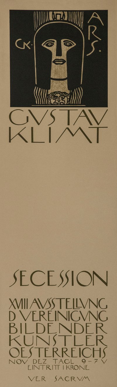 Plakat for den attende Wiens løsrivelsesudstilling, 1903. af Gustav Klimt