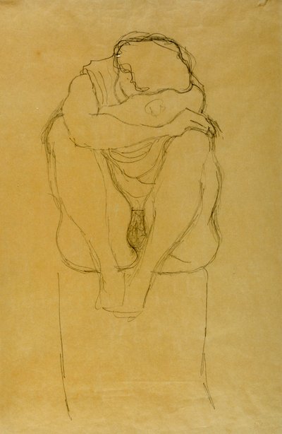Siddende Kvinde af Gustav Klimt