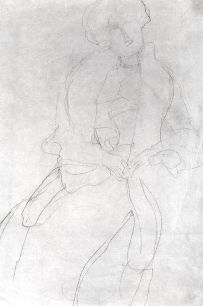 Siddende kvinde med boa (Adele Bloch-Bauer) af Gustav Klimt