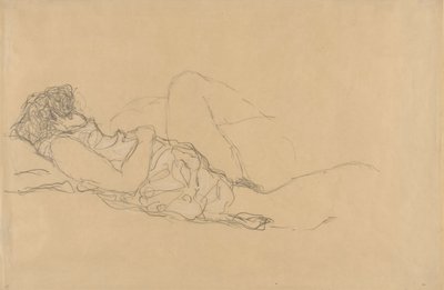 Sovende kvinde af Gustav Klimt