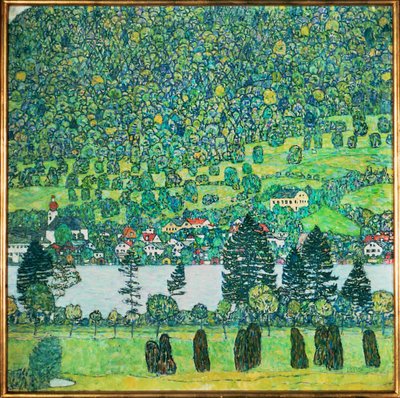 Skråning i en skov ved Atterse-søen af Gustav Klimt