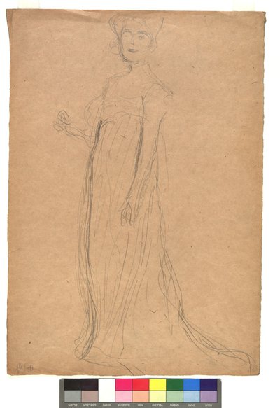 Studie zu einem Damenporträt af Gustav Klimt