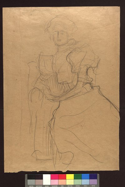 Studie zum Bildnis Sonja Knips af Gustav Klimt