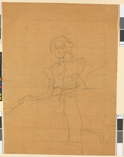 Studie til portrættet af Sonja Knips af Gustav Klimt
