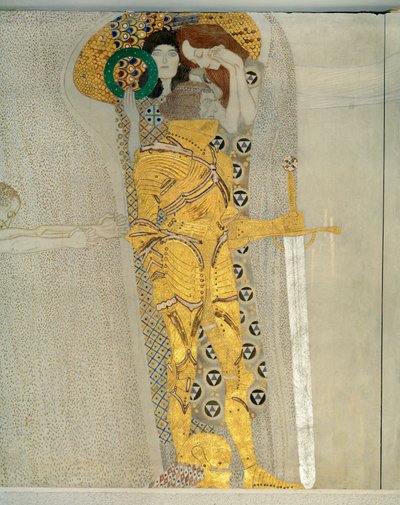 1902-udstillingen i Wiens kunstnersammenslutning "Secession" var centreret omkring Max Klingers Beethoven-monument. af Gustav Klimt