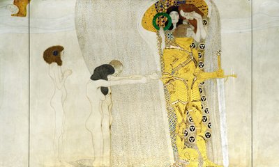 Beethoven-frisen, Detalje: Knight in Shining Armor, 1902 af Gustav Klimt
