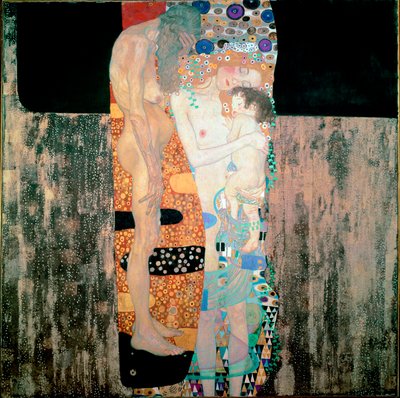 Kvindens tre aldre Maleri af Gustav Klimt (1862-1918) 1905 Dim. 180x180 cm Rom, Galleria Nazionale d