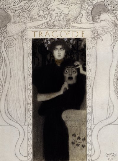 Tragedie, 1897 af Gustav Klimt