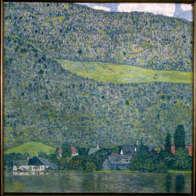 Udsigt over et Chateau Unterach ved Attersee-søen, 1915 af Gustav Klimt