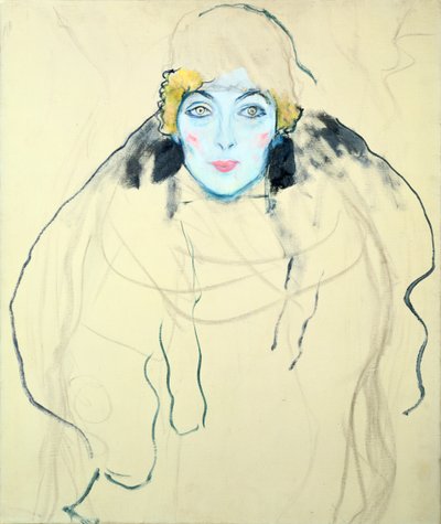 Kvindehoved Kvindehoved, 1917 af Gustav Klimt