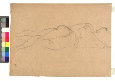 Zwei liegende Akte in Umarmung af Gustav Klimt