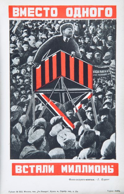 Vladimir Lenin, omkring 1934. af Gustav Klutsis