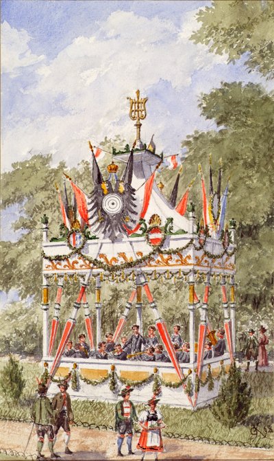 Musikpavillonen til Wiener Schützenfest i 1898 af Gustav Korompay