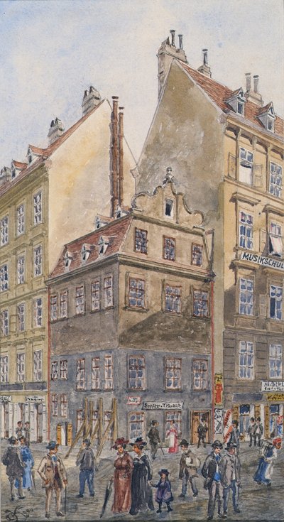 Salzgries i Wien (hjørnet af Tiefer Graben) af Gustav Korompay