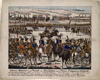 Russisk-preussisk parade i Kalisz 1835, ca. 1850 af Gustav Kühn