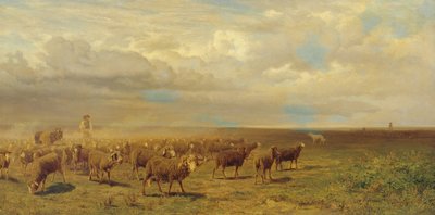 Fjord af får i Puszta af Gustav Ranzoni