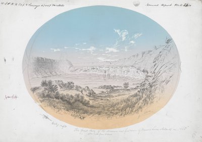 Great Falls af Missouri-floden af Gustav Sohon