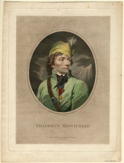 Portræt af Tadeusz Kosciuszko 1746-1817, 1795 af Gustav Taubert