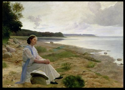 On The Beach (olie på lærred) af Gustav Vermehren