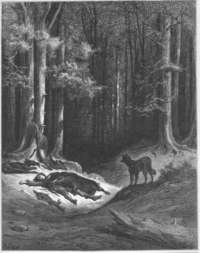 Le loup et le chasseur - Ulven og jægeren - fra 