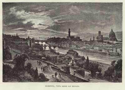 Firenze, udsigt fra San Miniato af Gustave Bauernfeind
