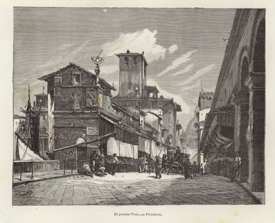 Ponte Vecchio i Firenze af Gustave Bauernfeind