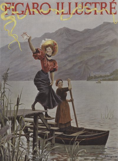 Ved Lac du Bourget. Forside af Le Figaro Illustre, september 1895 af Gustave Bourgain
