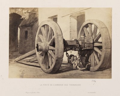 Gustave Brion - Døren til Thénardier-kroen af Gustave Brion