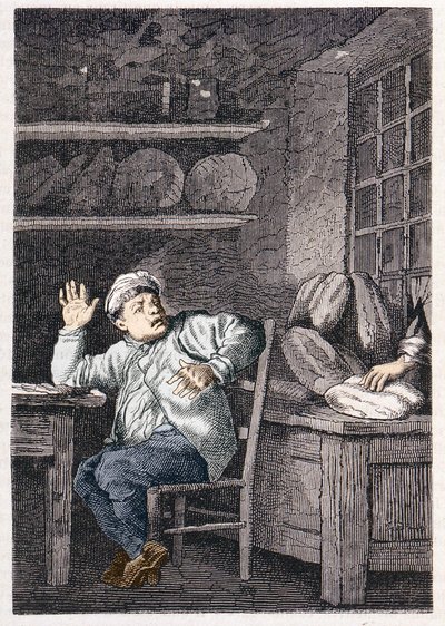 Le vol de Jean Valjean - i ""Les Misérables"" af Victor Hugo, ill. af Brion, red. Hetzel og Lacroix af Gustave Brion