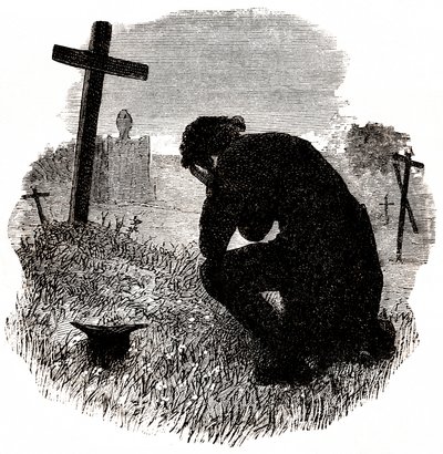 Sorg (til Les Miserables af Victor Hugo) (kobberstik, slutningen af det 19. århundrede) af Gustave Brion