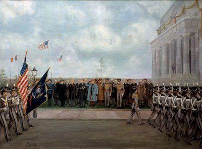"Marechal Joffre på mission i Washington" af Gustav Brock (1881-1945). 1917 (olie på lærred) af Gustave Brock