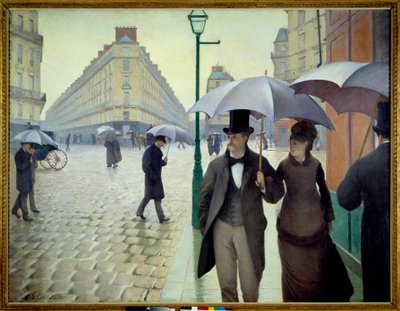 En gade i Paris i regnvejr i 1877 af Gustave Caillebotte