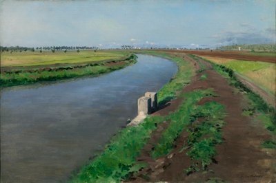 Bredderne af en kanal, nær Napoli af Gustave Caillebotte
