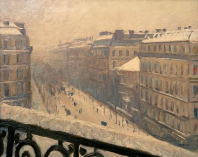 Boulevard Haussmann, sneeffekt af Gustave Caillebotte