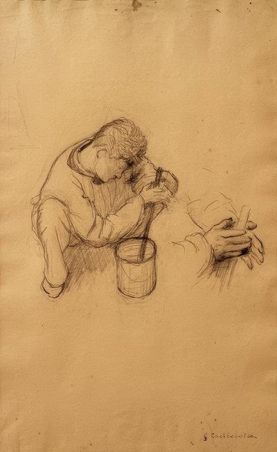 Studie for husmalere af Gustave Caillebotte