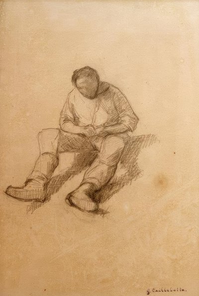 Studie til parkethøvler af Gustave Caillebotte