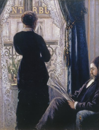 Interiør: Kvinde ved vinduet af Gustave Caillebotte