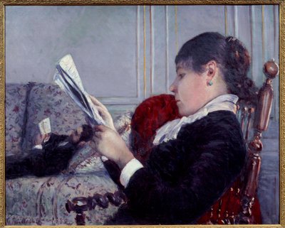 Interiør, læseren Maleri af Gustave Caillebotte (1848-1894) 1880 søn. 0,75x0,6 m Privat samling af Gustave Caillebotte