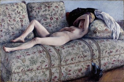 Nøgen på en sofa af Gustave Caillebotte