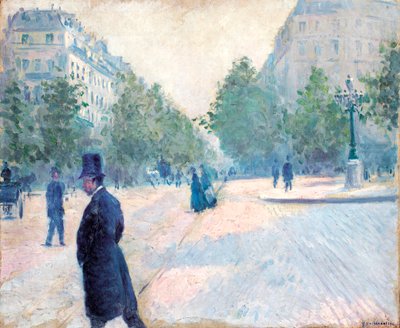 Place Saint Augustin, Misty Weather, 1878 af Gustave Caillebotte