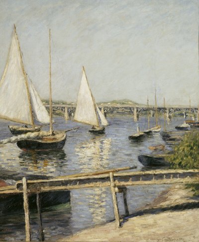 Sejlbåde ved Argenteuil, ca. 1888 af Gustave Caillebotte