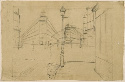 Studie til Paris Street; Regnvejrsdag af Gustave Caillebotte