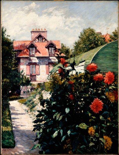 Dahliaerne, Petit Gennevilliers Garden, 1893 af Gustave Caillebotte