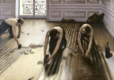 Parkethøvlerne af Gustave Caillebotte