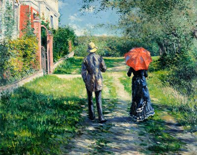 Stien op ad bakke af Gustave Caillebotte